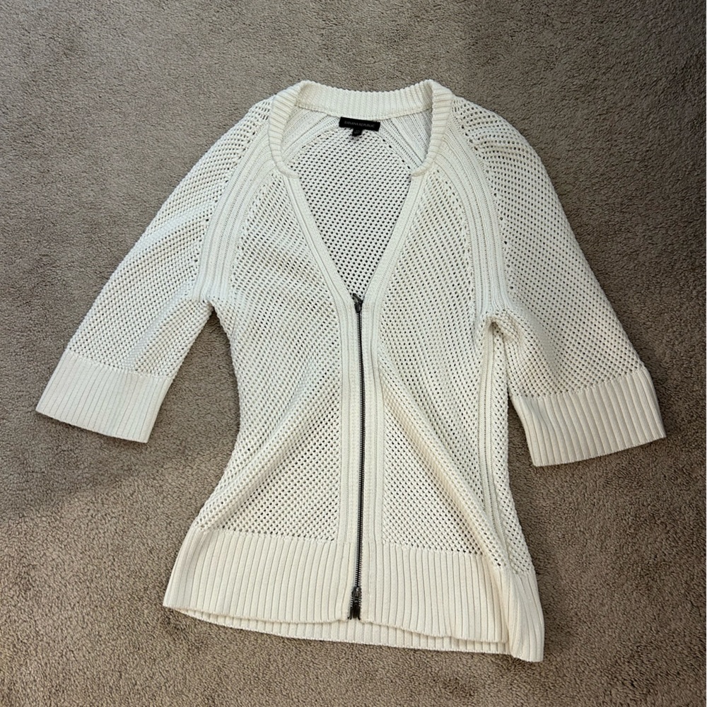 Banana Republic Cream Knit Cardigan